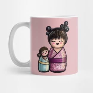 Kokeshis Mother and daughter Mug